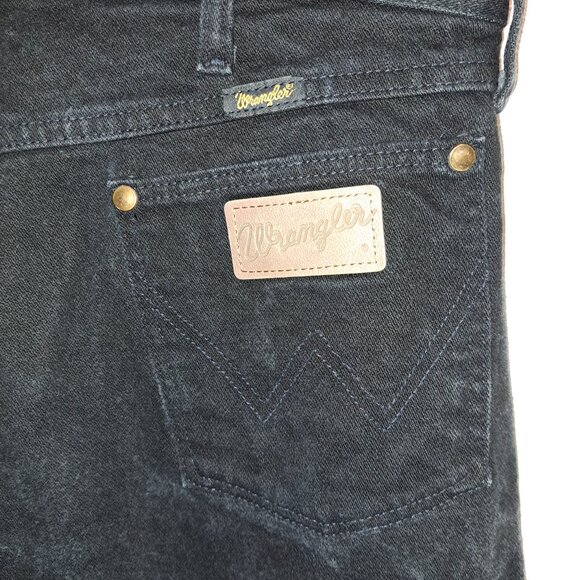 Vintage Black Wrangler Denim Jeans 36x36 - Picture 8 of 10